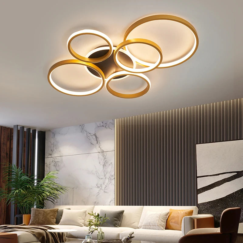 NEO Gleam Modern ceiling chandelier lights for living room Studyroom bedroom AC85-265V Black/Gold color led chandelier fixtures