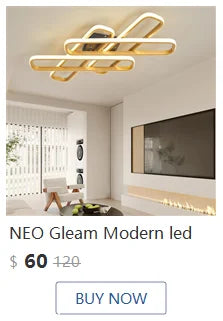 NEO Gleam Modern ceiling chandelier lights for living room Studyroom bedroom AC85-265V Black/Gold color led chandelier fixtures