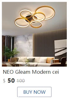 NEO Gleam Modern ceiling chandelier lights for living room Studyroom bedroom AC85-265V Black/Gold color led chandelier fixtures