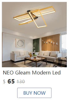 NEO Gleam Modern ceiling chandelier lights for living room Studyroom bedroom AC85-265V Black/Gold color led chandelier fixtures