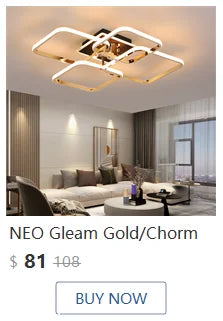 NEO Gleam Modern ceiling chandelier lights for living room Studyroom bedroom AC85-265V Black/Gold color led chandelier fixtures